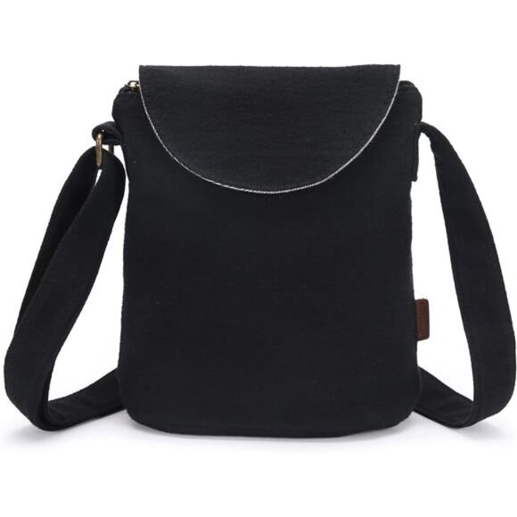 Handbags - Women's Retro Small Size Canvas Shoulder Bag Black#2